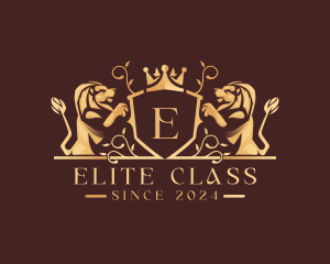 First Class - Luxury Lion Insignia logo design