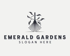 Garden Rake Gardener logo design