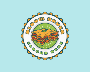 Lasagna Pasta Restaurant logo design