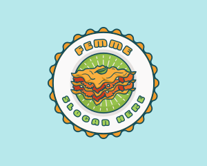 Lasagna Pasta Restaurant logo design