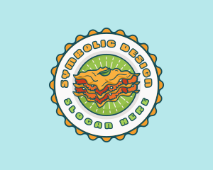 Emblem - Lasagna Pasta Emblem logo design