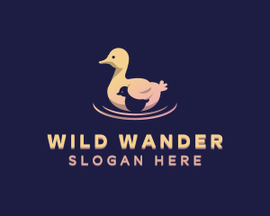 Duck Animal Duckling logo design