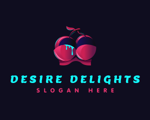 Adult Boobs Cherry logo design