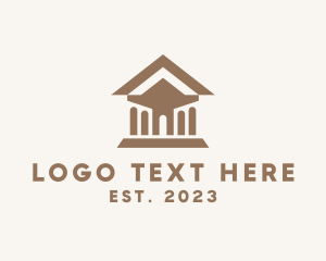 Urban Planning - Ancient Pillar Architecture logo design