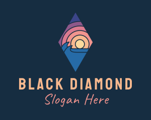 Diamond Sun Wave logo design