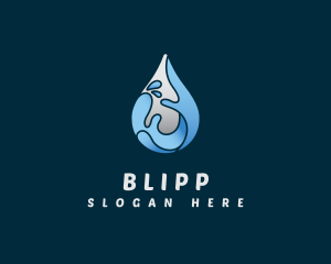 Oil - Water Droplet Splash logo design