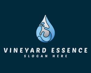 Water Droplet Splash logo design