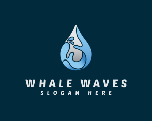 Water Droplet Splash logo design