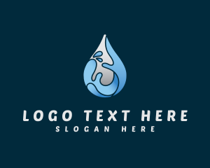 Liquid - Water Droplet Splash logo design