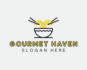 Asian Noodles Cuisine logo design