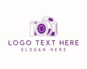 Yellow Camera - Camera Photography Lens logo design