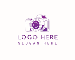 Black Camera - Camera Photography Lens logo design