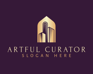 Elegant Skyscraper Building logo design