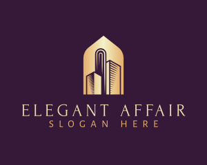 Elegant Skyscraper Building logo design