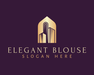 Elegant Skyscraper Building logo design