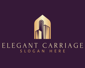 Elegant Skyscraper Building logo design