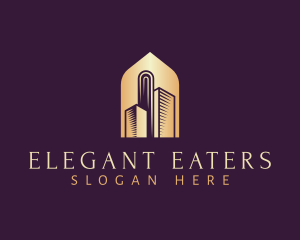 Elegant Skyscraper Building logo design