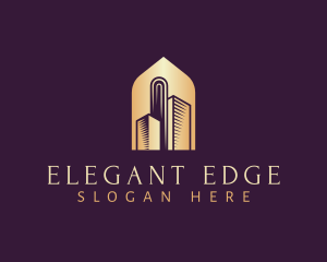 Elegant Skyscraper Building logo design