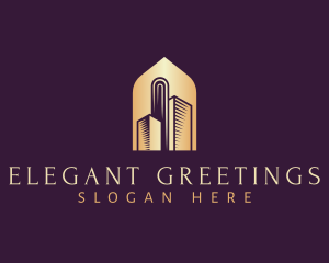 Elegant Skyscraper Building logo design