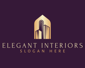 Elegant Skyscraper Building logo design