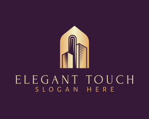 Elegant Skyscraper Building logo design