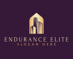 Elegant Skyscraper Building logo design