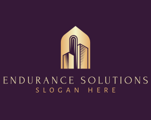 Elegant Skyscraper Building logo design