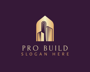 Elegant Skyscraper Building logo design