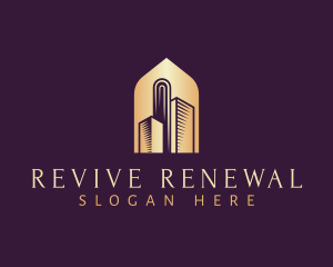 Elegant Skyscraper Building logo design