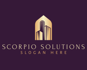 Elegant Skyscraper Building logo design