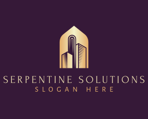 Elegant Skyscraper Building logo design