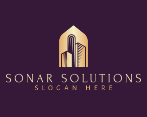 Elegant Skyscraper Building logo design