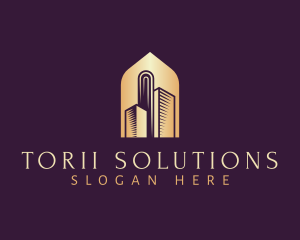 Elegant Skyscraper Building logo design