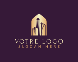 Commercial - Elegant Skyscraper Building logo design