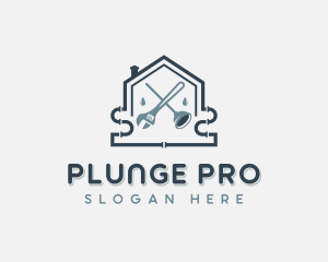 Plunger - Plumbing Plunger Wrench logo design