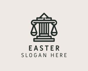 Legal - Legal Scale Column logo design