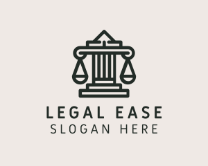 Legal - Legal Scale Column logo design