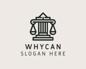 Black - Legal Scale Column logo design