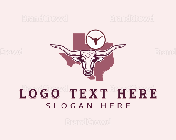 Bull Cattle Texas Logo