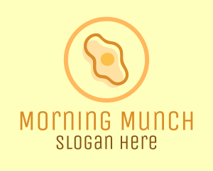 Brunch - Egg Breakfast Cafeteria Circle logo design