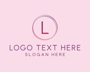Text - Thin Gradient Circle logo design