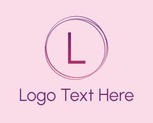 Purple Circle - Thin Gradient Circle logo design