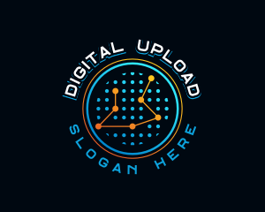 Upload - Data Connect Technology logo design