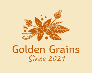 Grains - Star Anise Spices logo design