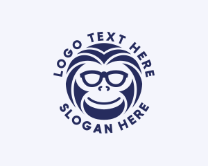 Primate - Hipster Monkey Gamer logo design