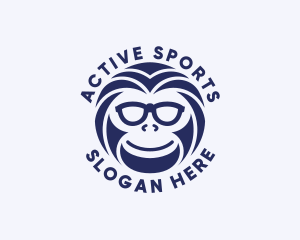 Tropical - Hipster Monkey Gamer logo design