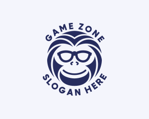 Hipster Monkey Gamer logo design