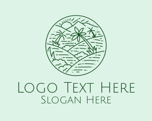 Landform - Green Hills View logo design