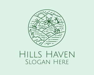 Green Hills View  logo design