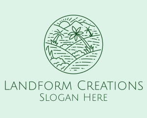 Landform - Green Hills View logo design